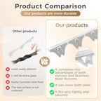 Silicone Stove Gap Covers with Stainless Steel, Oven Gap Filler Seals Gaps Between Stovetop and Counter, Stove Gap Guards Range Trim Kit, Easy to Clean Stove Gap Guard (Clear 2 Pack,21") - Image 5