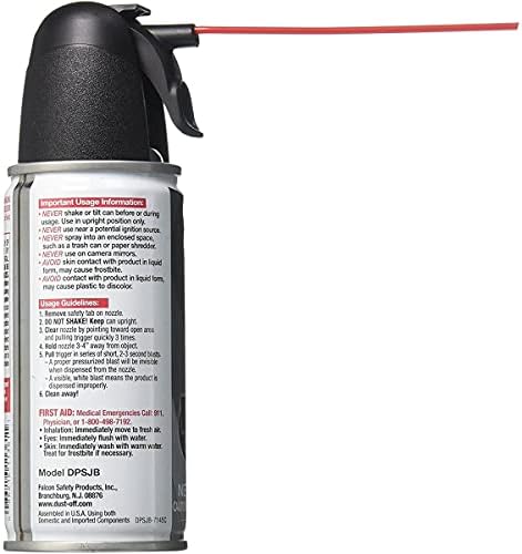 Falcon Dust, Off Compressed Gas (152a) Disposable Cleaning Duster, 1, Count, 3.5 oz Can (DPSJB),Black - Image 2