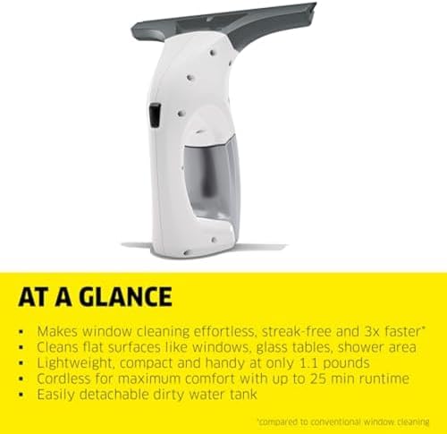Kärcher Electric Window Vacuum WV 1 Plus, Ideal for Showers, Mirrors, Glass - Image 2