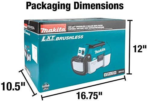 Makita XCV11Z 18V LXT Lithium-Ion Brushless Cordless 2 Gallon HEPA Filter Portable Wet/Dry Dust Extractor/Vacuum, Tool Only - Image 3