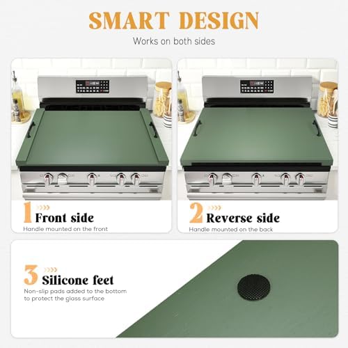 GASHELL Noodle Board Stove Cover with Handles for Electric, Gas Stove Top - Image 3