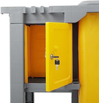 Dryser Commercial Janitorial Cleaning Cart on Wheels - Housekeeping Caddy with Key-Locking Cabinet - Image 5