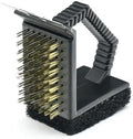 3-in-1 BBQ Grill Cleaning Brush, Stainless Steel Scraper with Copper Wire Bristles and Sponge, Multi-Functional Tool for Camping and Oven Maintenance by Unknown