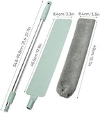 Sakerplus Baseboard Cleaner Tool with Handle Duster with Extension Pole, Bendable Microfiber Dusting Wand, Under Appliance Crevice Dust Remover for Sofa, Cabinet Top and Fan Gaps (3) - Image 2