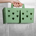 Portable Shower Caddy Plastic Shower Basket Organizer with Handle, Green - Image 3