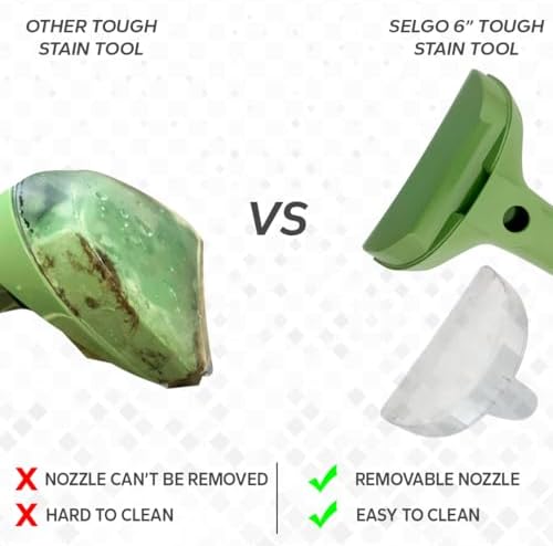Replacement Green 6" Tough Stain Brush Tool with Removable Nozzle for Better Cleaning for All Bissell Carpet Cleaner Machines - Image 3
