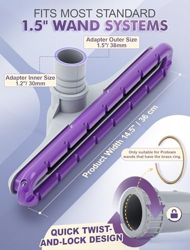 Replacement Floor Brush for ProTeam 101446, 15 Inch Nylon Floor Tool,Purple - Image 2