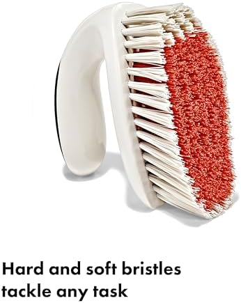 OXO Good Grips All-Purpose Scrub Brush – 2-Pack, Crevice Cleaning, Bathroom Cleaning, Scrub Brush with Handle, Brushes to Scrub Your Kitchen or bathrooms - Image 4
