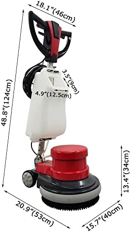 17in Industrial Floor Scrubber Buffer Heavy Duty Polisher Machine 39.4ft Cable, Low Noise 110V 1500W - Image 3