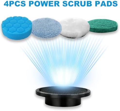 Brush Heads Set, 5 Pack 4 inches Cordless Electric Spin Scrubber Replaceable Brush Heads for Household Cleaning Brushes/Bathroom/Floor/Tile/Car - Image 4