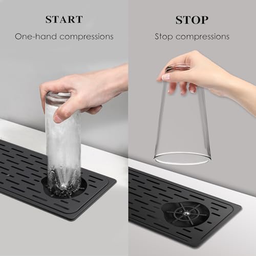 Pitcher Washer, Espresso Washer, Drainage and Drip Tray Stainless Steel Bar Glass Washer is The Sink, and The Cup Spray Washer is The Home Kitchen Hotel Cafe Restaurant (KF25-Silver) - Image 3