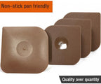 Herda Plastic Pan Pot Dish Food Scraper Tool Set, Nylon Scraper Tool Kitchen, Cast Iron Skillet Cleaner Pan Pot Scrubber, Kitchen Plastic Scrapper Pizza Stone Cleaner Non-Scratch (Brown) - Image 2