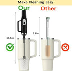 5 in 1 Electric Bottle Brush Cleaner Compatible Stanley Bottle Brush Straw Cleaner Multifunction Rechargeable IPX6 Waterproof Extra Long Design for Stanley Cup, Sports Bottle and More (Black) - Image 5