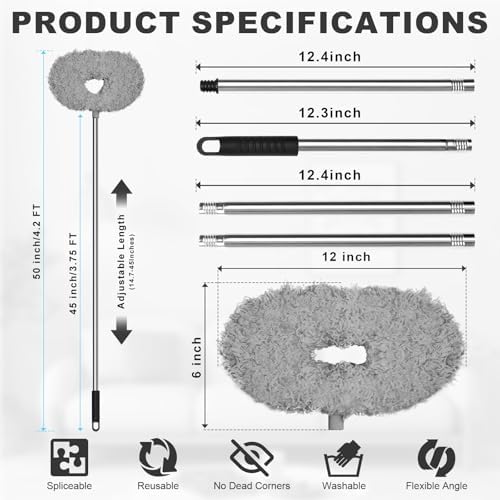 Storystore Ceiling Fan Cleaner Duster, Adjustable Microfiber Duster - Image 6