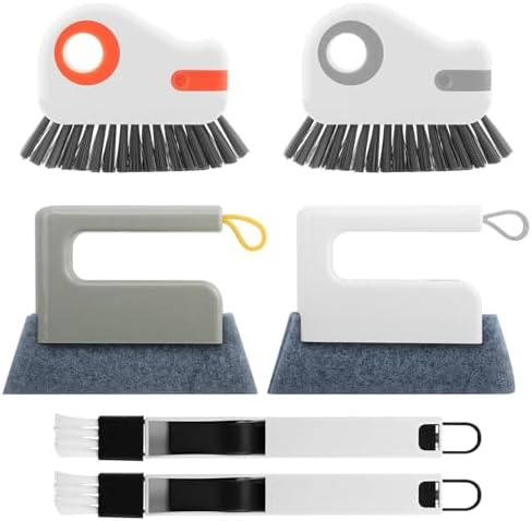 6Pcs Window Track Cleaner with Hard Bristle Brush & Scraper by Unknown