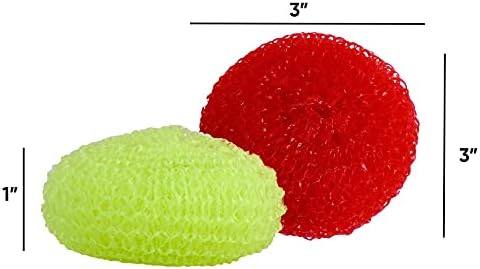 Nylon Scouring Pads-Dish Scrubber, for Dishes, Pots, and Stoves, Durable Mesh Scourers, for Tough Cleaning. Nylon Dish Scrubbers, Pack of 3, Assorted Colors (Superio) - Image 3