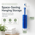 2026 New Bendable Microfiber Duster, Upgrade Reusable Bendable Cleaning Brush for Home Electric Fan Air Conditioner Car Vent Curtains Cleaner(Blue) - Image 2
