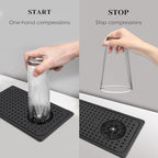 Pitcher Washer, Espresso Washer, Drainage and Drip Tray Stainless Steel Bar Glass Washer is The Sink, and The Cup Spray Washer is The Home Kitchen Hotel Cafe Restaurant (KF27-Silver) - Image 3