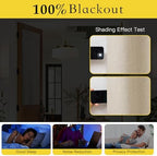 NICETOWN Linen Door Curtains - 100% Blackout French Door Curtain - Image 4