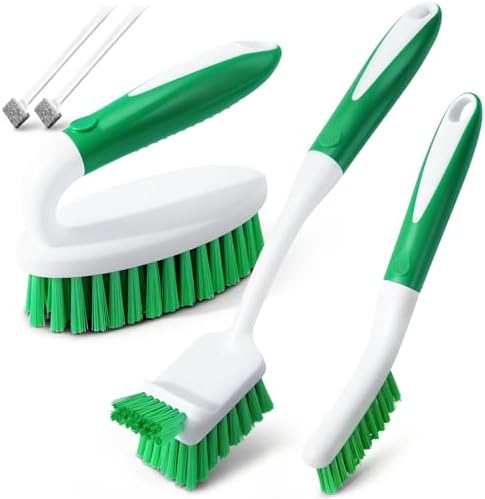 Holikme 5 Pack Cleaning Brush Scrub Brush Kitchen Brush for Floor,Green by Holikme