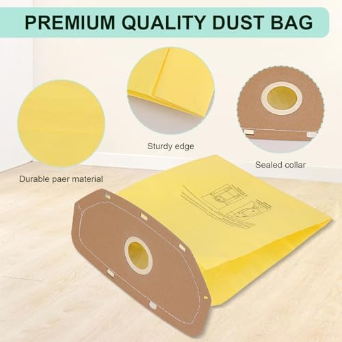 8 PCS AH10232 Sealed Collar Vacuum Bags for Hoover Commercial MPWR 40V Cordless Backpack Vacuum CH93619, CH93600 ， Type CB1 Replacement Filter Bag with Leak-Proof Design - Image 4
