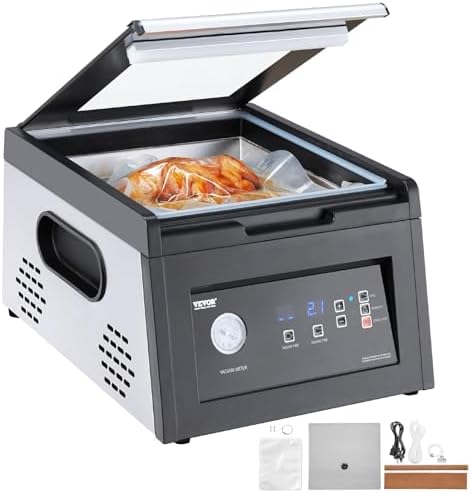 VEVOR Chamber Vacuum Sealer, 380W Pump Power, Sealing Bag Packing Machine by VEVOR