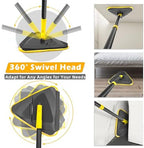 Newly Upgraded Wall Cleaner Mop with Long Handle 82 Inches, 3-in-1 Ceiling Cleaning Tool Duster with 6 Replacement Microfiber Chenille Pads for Painted Walls, Window, Floor, Baseboard - Image 6