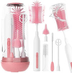 Electric Bottle Brush Cleaner,Rechargeable Baby Bottle Cleaning kit with Formula Mixer, Silicone Nipple&Straw Brush, Soap Dispenser, Drying Rack-IPX7 Waterproof,Long Battery Life for Home & Travel by BoutarzyOfficial