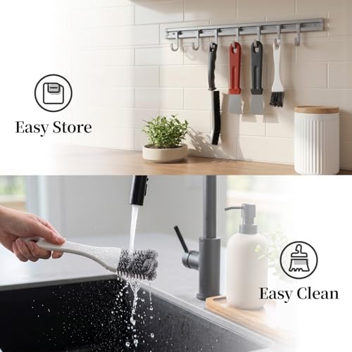 8-Pack Multifunctional Cleaning Brush with Scrapers for Oven, Stove, BBQ, Kitchen Crevices, Oven Racks and Bird Cage Corner Cleaning - Image 5