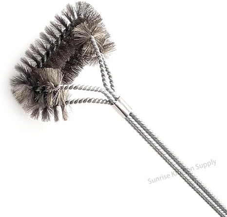 SUNRISE Fryer Brush with Long Handle (Stainless Steel, Double Brush) - Image 3