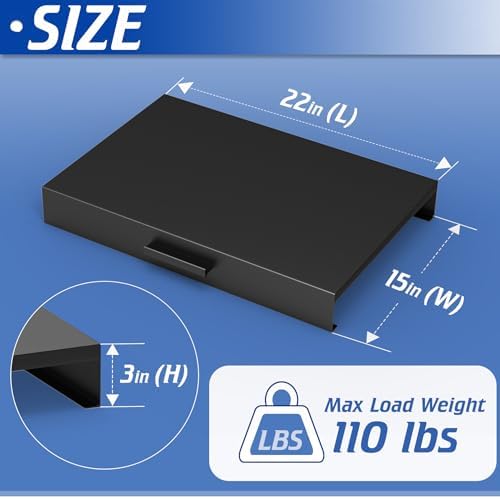 Stove Top Cover with Handles, Heavy Duty Metal Noodle Board Cooktop Cover for Gas/Electric Stove Top, (L 22" x W 15" x H 3") Large Gas Stove Protective Cover for Kitchen Space Expansion - Image 2