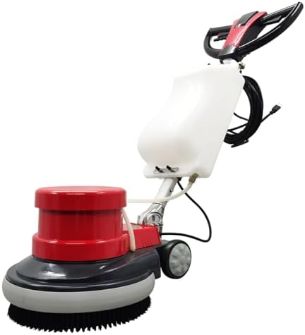 Floor Scrubber Buffer Polisher Commercial Floor Scrubber Machine 17" Tile Floor Cleaning and Polishing Machine 110V 1100W by HQHAOTWU