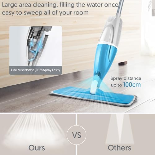 Spray Mop Wet Dry Mops Refillable: Hardwood Floor Mops for Floors Cleaning - Image 5