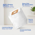 10 Pack - Replacement Vacuum Bags Compatible with Atrix Vacuum Backpack Models VACBP1, VACBP2, VACBP36V, VACBPAI, VACBPAIC – 8-Quart. Commercial backpack vacuum cleaner - backpack bags. - Image 5