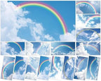 8 Pcs Fluorescent Light Covers with 80 Magnets Decorative for Classroom Ceiling Light 4 x 2 Feet Magnetic Light Covers Filter Easy Install for Office Hospitals & Home Drop Ceiling Supplies (Rainbow) by Wiooffen