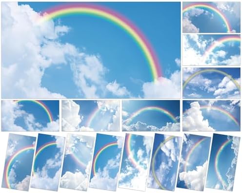 8 Pcs Fluorescent Light Covers with 80 Magnets Decorative for Classroom Ceiling Light 4 x 2 Feet Magnetic Light Covers Filter Easy Install for Office Hospitals & Home Drop Ceiling Supplies (Rainbow) by Wiooffen