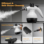 TICYACK Handheld Steam Cleaner with 16 Accessories & Safety Lock, White - Image 5