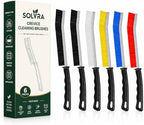 Crevice Cleaning Brush Set 6Pcs Hard Bristle Tools for Narrow Spaces by Solvra