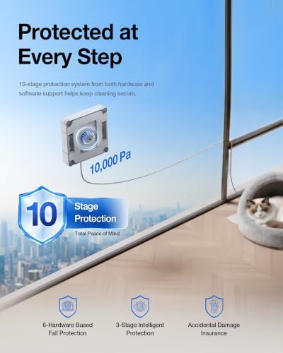 ECOVACS WINBOT W2S PRO Window Cleaning Robot, 10,000Pa Suction - Image 5