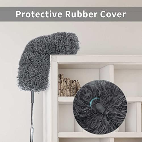 BOOMJOY Microfiber Feather Duster with 100 Inches Extendable Pole, 2 Pack Dusters for Cleaning Ceiling, Fan, Furniture - Image 4