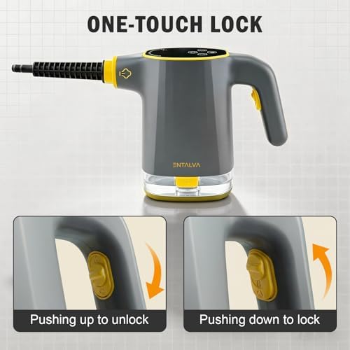 Handheld Steam Cleaner with LED Temperature Display, 15s Fast Heating High Pressure Portable Steam Cleaner for Home Kitchen Car Grout, 15-Piece Accessories, 410ml Detachable Tank - Image 4