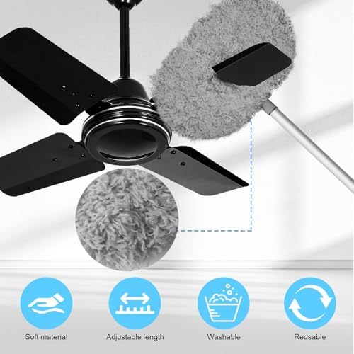 Eunice Ceiling Fan Cleaner Duster with Extension Pole,Blue 7FT - Image 2