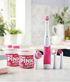 Britains Beauty The Miracle Scrubber Kit The Pink Stuff Star Drops 2 Cleaning Paste Electric Scrubber Kit With 4 Cleaning Brush Heads. - Image 3