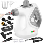 Handheld Steam Cleaner for Home, Pressurized Portable Steamer for Cleaning with 15 Accessories for Multi-Surface Cleaning, Floors, Tiles, Grout, Kitchen, Bathroom, Couch & Car(Gray Cap&Gray Handle) by UniqueSpookyDesigns