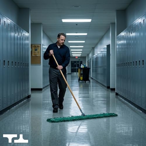 24 Inch Green Commercial Dust Mop & Floor Sweeper – Wood Handle Floor Mop for Tile, Hardwood & Concrete - Image 2
