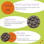 Diamond Floor Polishing Pads, 3 Inch Resin Bond Hook and Loop Polishing Pucks for Concrete, Terrazzo, Marble, Granite, Grit 200, 3PCS - Image 4