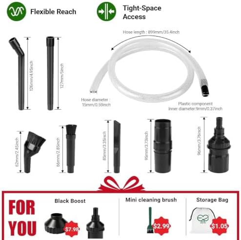 EZ SPARES 1-1/4" Micro Crevice Kit, Keyboard Car Vent Tools with Bag - Image 5