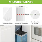 Teivio Medium Clear Trash Bags 10 Gallon 120 Count Kitchen Garbage Bags - Image 2