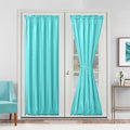 Hiasan French Door Curtains Privacy, Aqua, 52W x 72L, 1 Panel by Hiasan