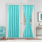 Hiasan French Door Curtains Privacy, Aqua, 52W x 72L, 1 Panel by Hiasan